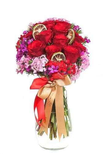 Misty Red Roses