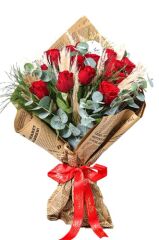 Red Sparkle 19 Kırmızı Gül Buketi